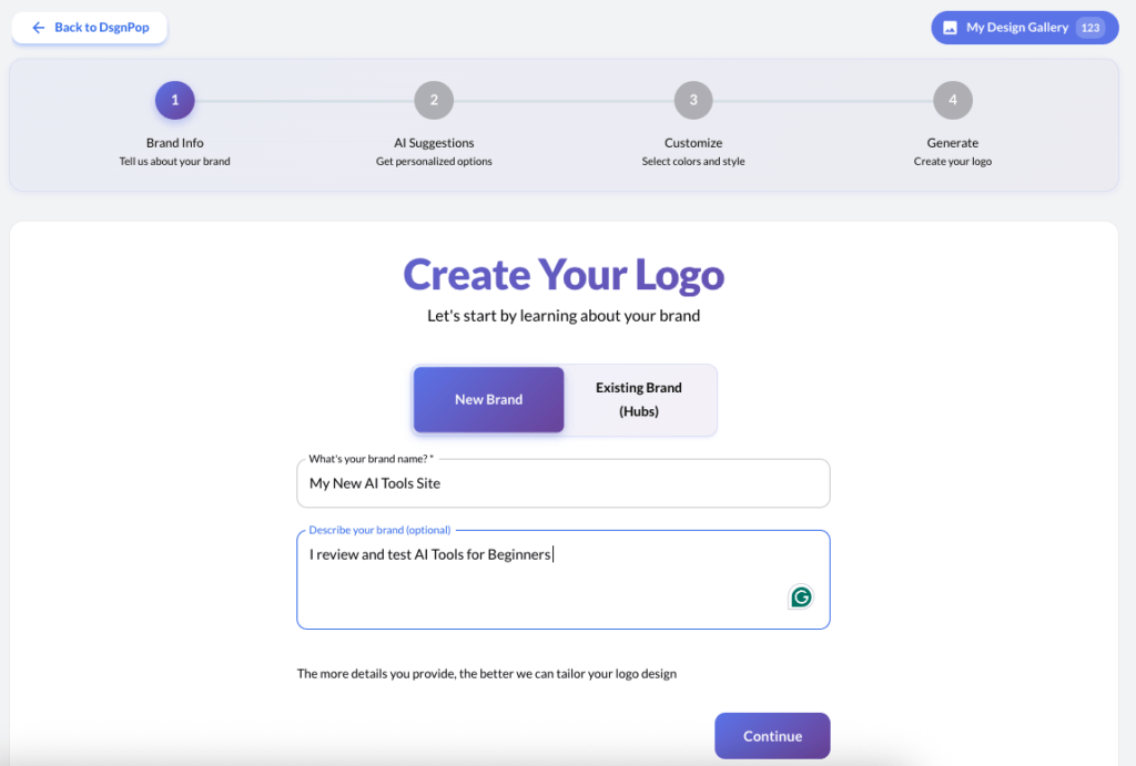 Logo Creator inside of Wealthy Affiliate Main Screen