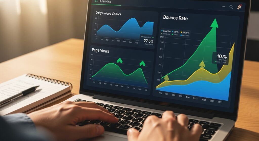 Website traffic growing toward first affiliate commission