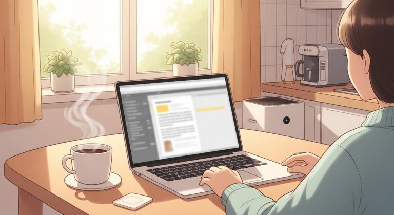 ai tools for affiliate marketing beginners drafting a home gear article at a kitchen table Caption: A simple drafting workflow where ai tools for affiliate marketing beginners help turn outlines into real posts