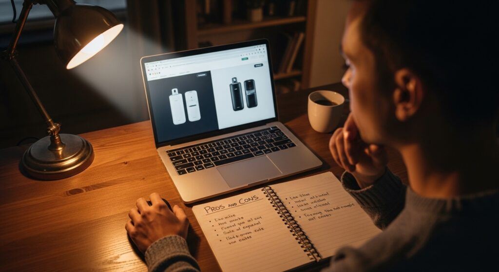 Comparing products before earning first affiliate commission