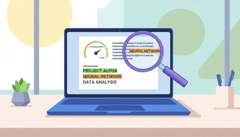 ChatGPT AI detector workflow showing paste, scan, and review steps with a checklist for fair evaluation.