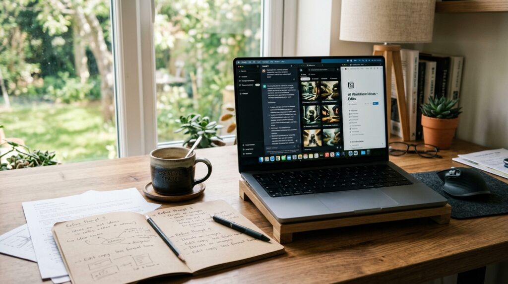 Using AI tools to create and edit real online work