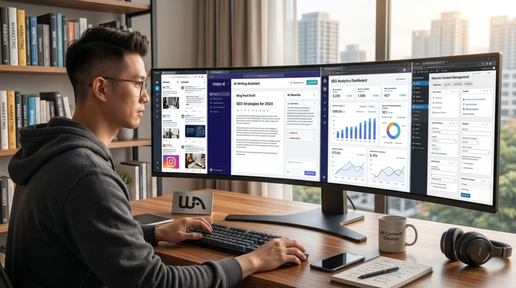 AI content creation workflow used by affiliate marketers